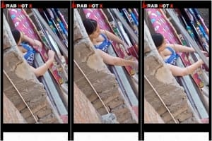 يتجسس علي جارته و هي بتنشر الغسيل و يصورها بزازها ملبن نيك – سكس تجسس مخفي